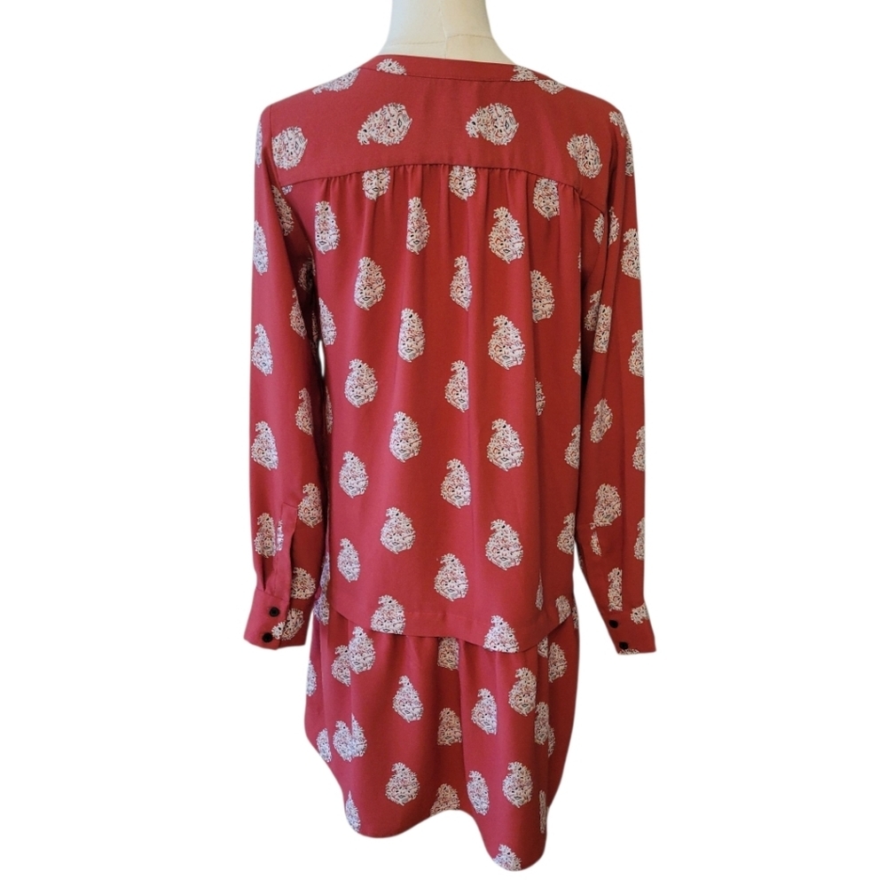 LOFT Red Dropped Waist Shift‎ Dress Size Small Petite - Picture 5 of 6